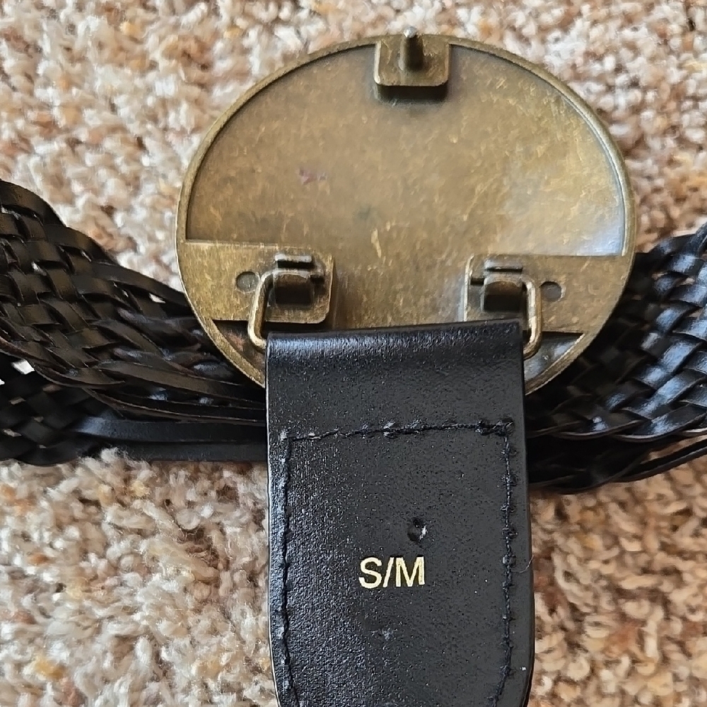 Billabong Black Braided Belt, s/med, euc - Picture 2 of 4